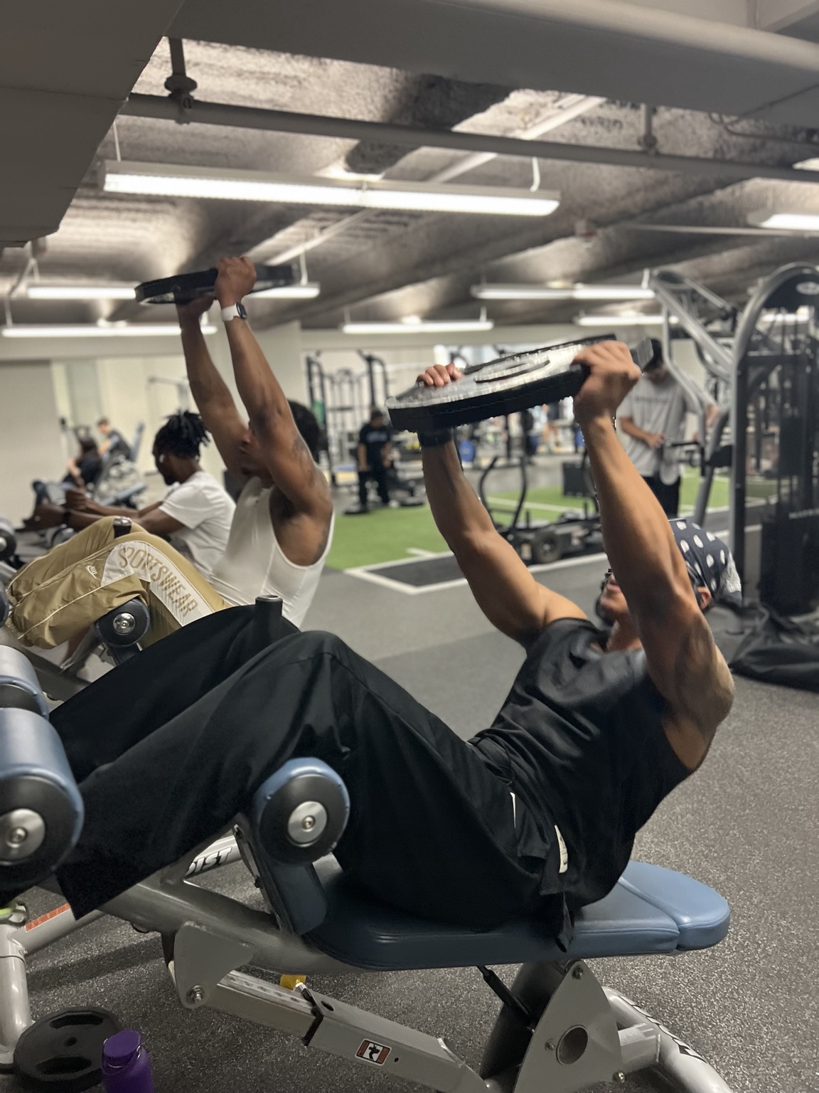 Elijah training in the gym
